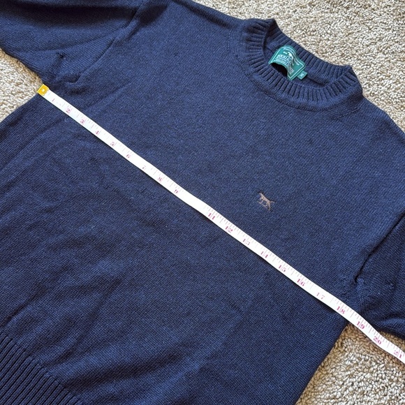 Rodd and Gunn Navy Merino Wool Crewneck Casual Logo Sweater - Picture 7 of 11